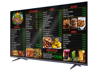 TV Display menu Mockup